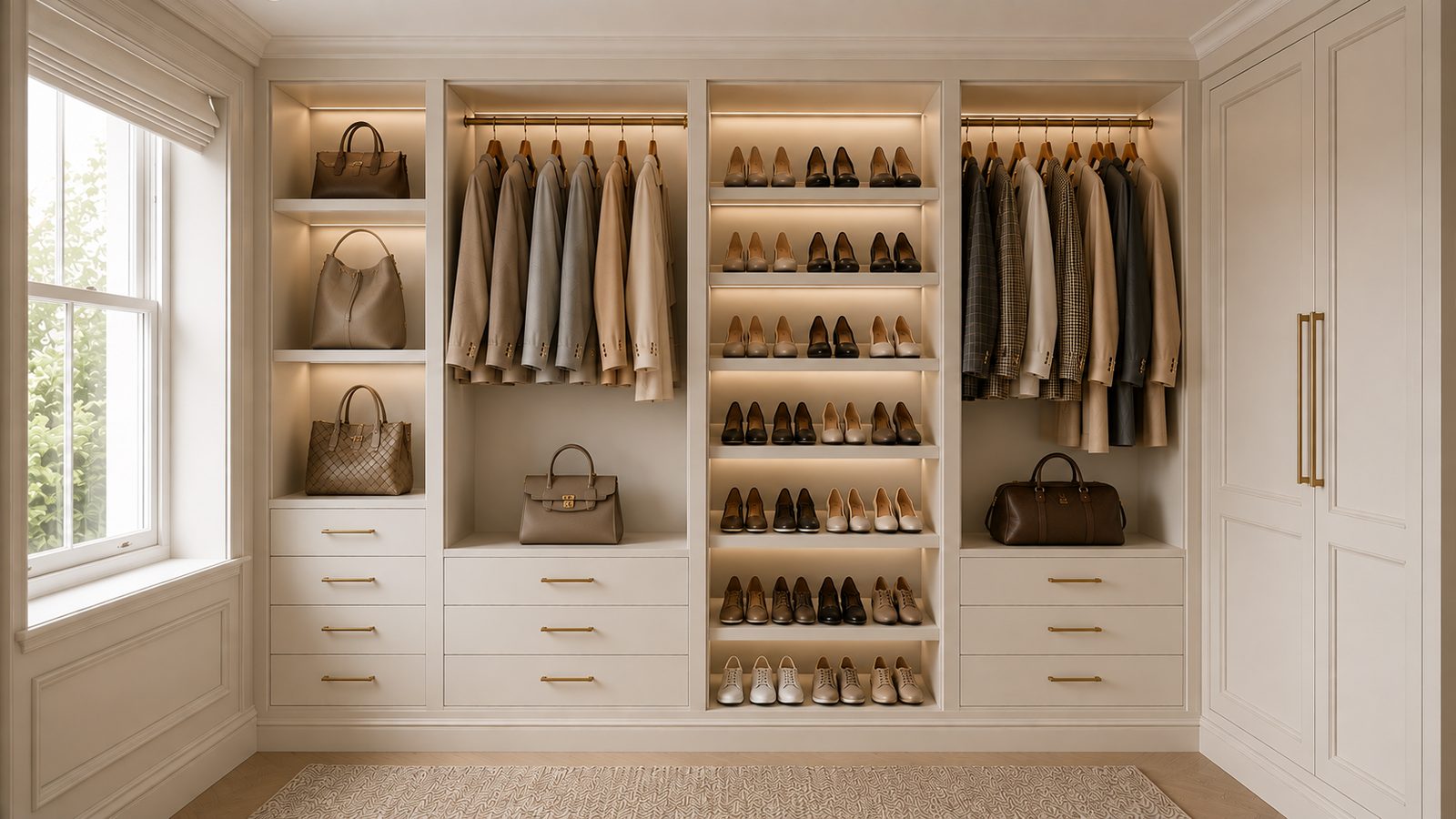 Bespoke fitted dressing room cabinetry